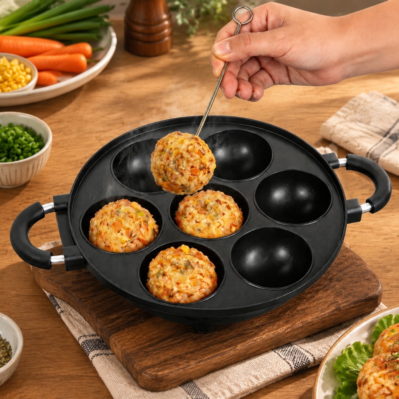 7-Cavity Aluminum Mold for Pan - Takoyaki Grill Plate review and price