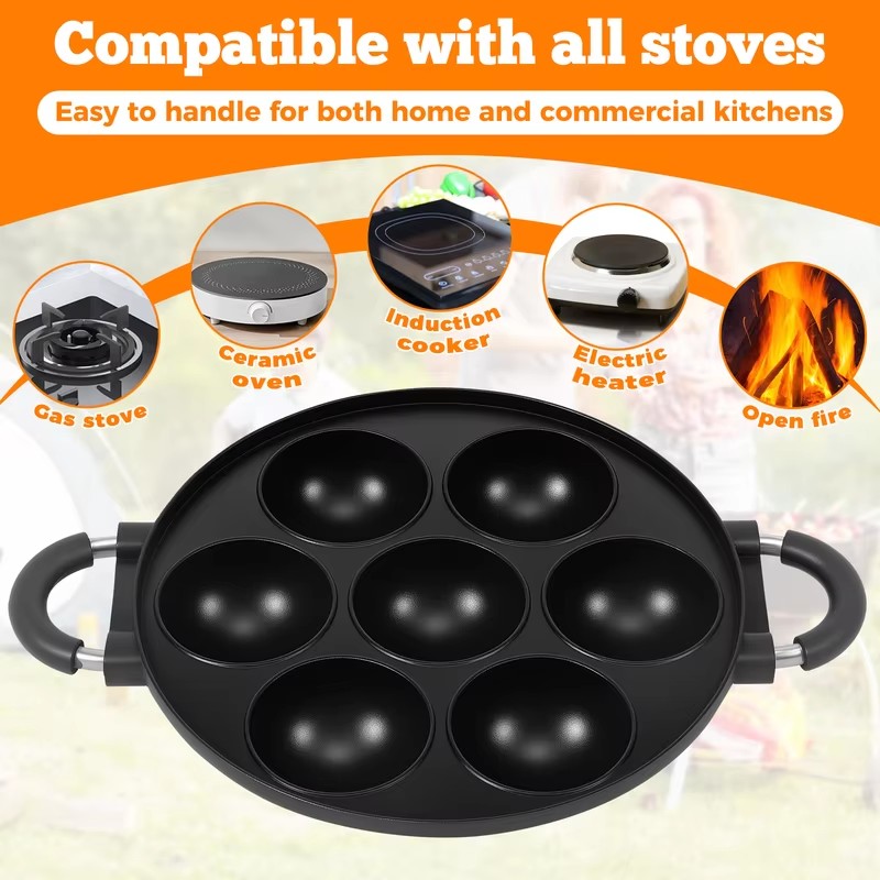 7-Cavity Aluminum Mold for Pan - Takoyaki Grill Plate review and price