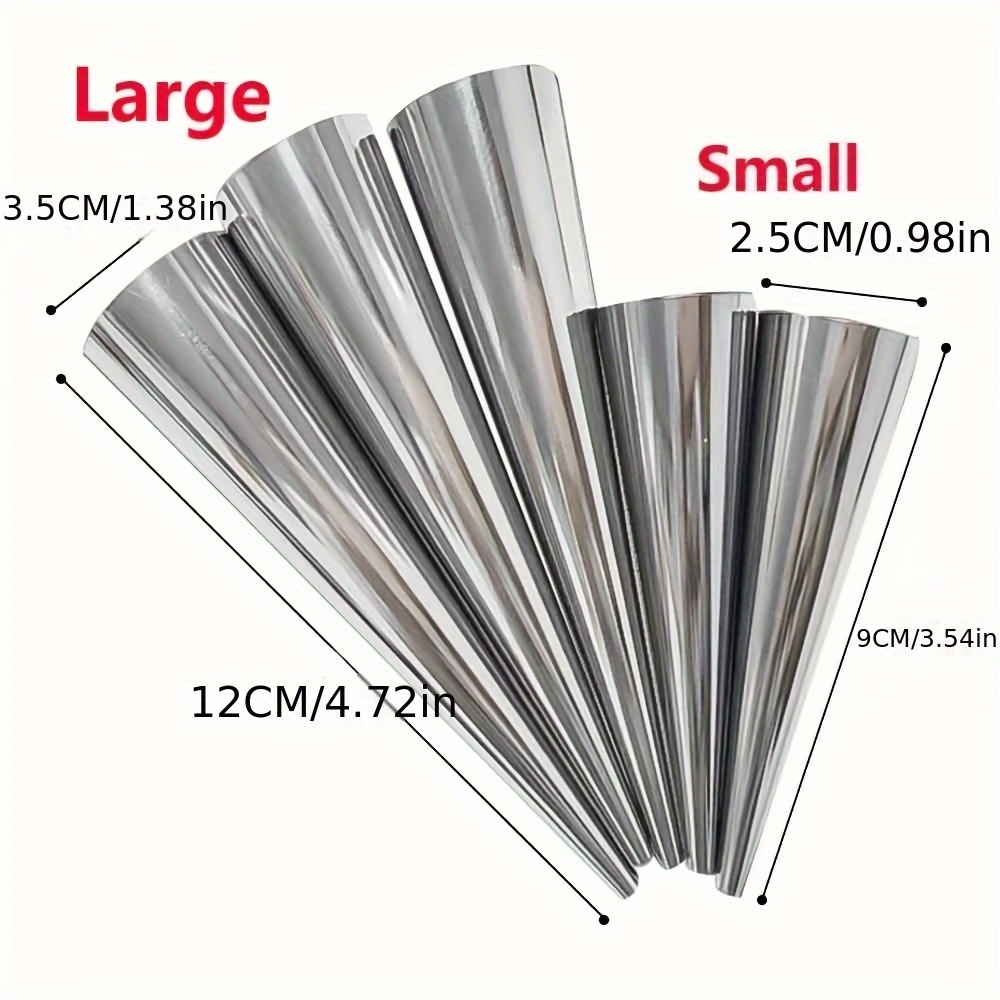 6pcs, Cone Roll Stainless Stee - Danish Pancake Pan review and price