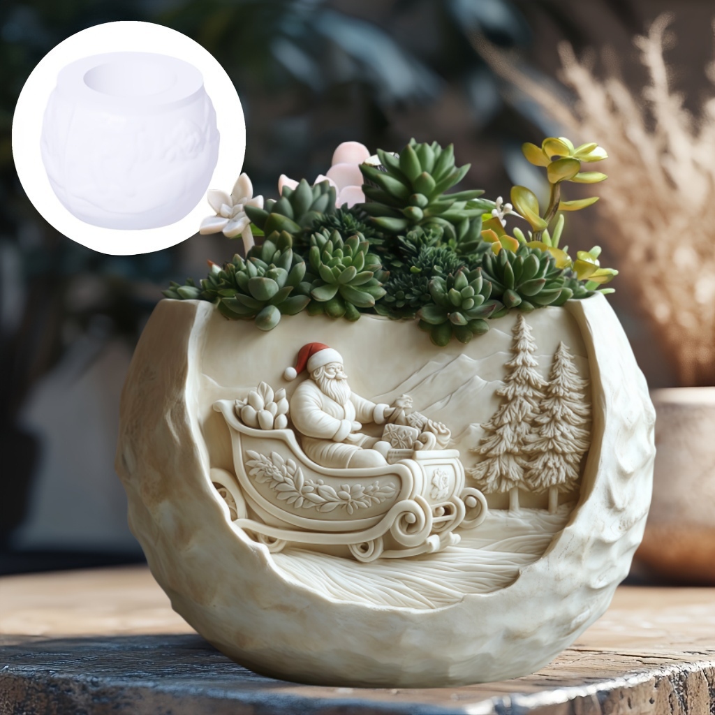 Cedar Sled Santa Claus Relief  - Potsticker Mold review and price